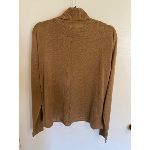 Herman Geist Turtleneck Sweater, size XL Silk Camel Tan Nice - Picture 11 of 12
